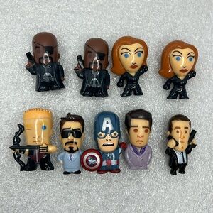 Marvel Avengers 1" CHIBIS Mini Figures Lot of 9 - cake toppers